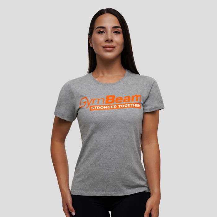 GymBeam Dámske tričko Stronger Together T-shirt Grey XSXS