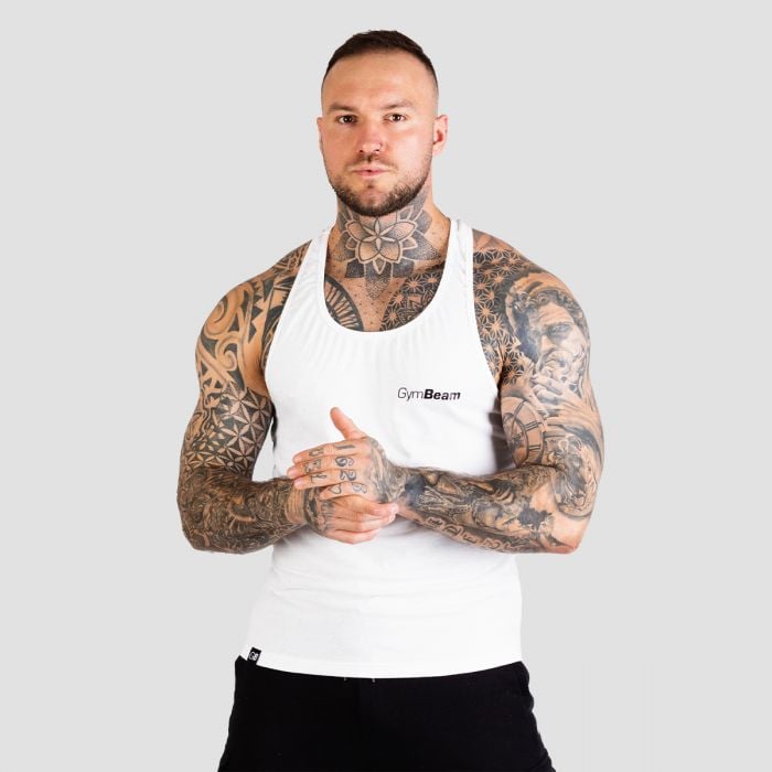 GymBeam Tielko Stringer Tank Top White S