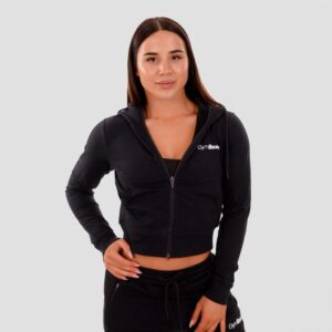 GymBeam Dámska mikina Zip-up TRN black  SS