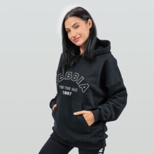 NEBBIA Dámska Oversize mikina Gym Rat Black SS