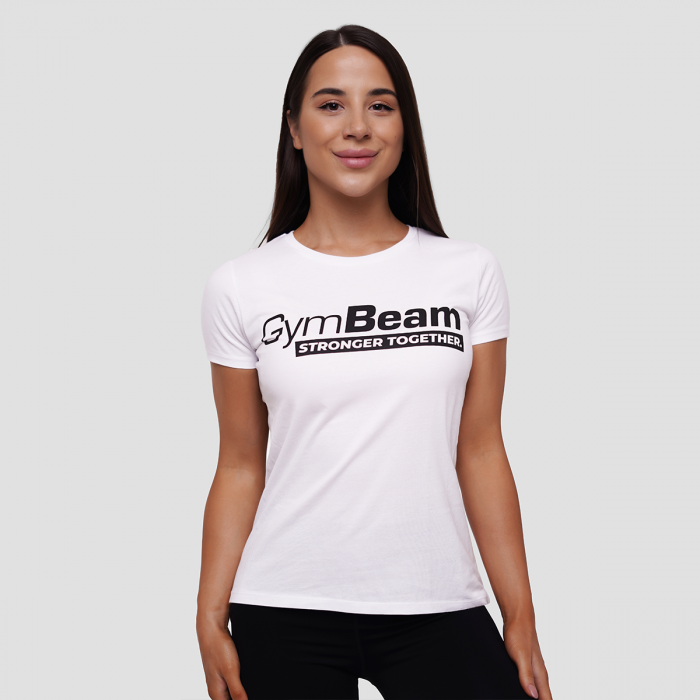 GymBeam Dámske tričko Stronger Together White XSXS