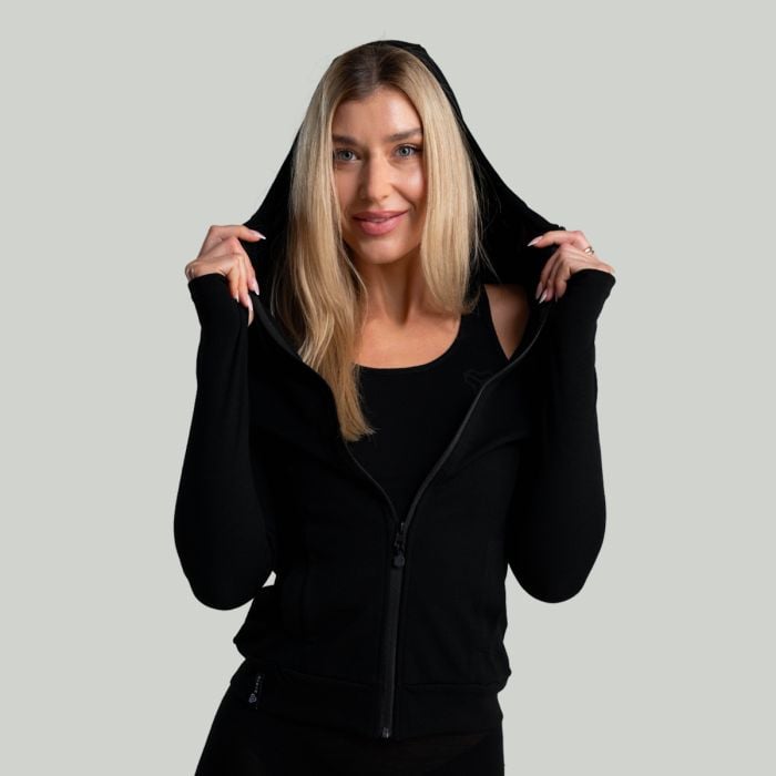 STRIX Dámska mikina so zipsom MERINO I Black XSXS